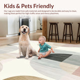 Beige and Ivory with Layered Abstract Geometry Subtle Gradient Detailing(Beige)