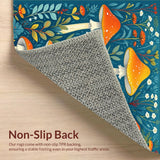 Trendy Retro Mushroom Illustration(Blue)