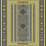Ultra Soft Area Rug, Non Slip, Stain Resistant, Washable Area Rugs for Living Room, Bedroom, Contemporary Bold Linear Composition(Gold)