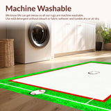Ultra Soft Area Rug, Non Slip, Stain Resistant, Washable Area Rugs for Living Room, Bedroom, Sporty Graphic Red Accent(White)