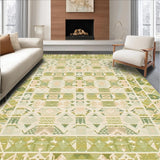 Ultra Soft Area Rug, Non Slip, Stain Resistant, Washable Area Rugs for Living Room, Bedroom, Beige Geometric Kitchen(Green)