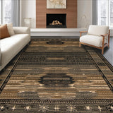 Ultra Soft Area Rug, Non Slip, Stain Resistant, Washable Area Rugs for Living Room, Bedroom, Vintage Forest Animal Imagery(Brown)