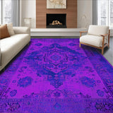 Chic Distressed Geometric Layout(Purple)