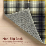 Ultra Soft Area Rug, Non Slip, Stain Resistant, Washable Area Rugs for Living Room, Bedroom, Chic Monochrome Geometric Elegance(Black)