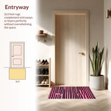 Ultra Soft Area Rug, Non Slip, Stain Resistant, Washable Area Rugs for Living Room, Bedroom, Unique Modern Animal Print Style(Pink)