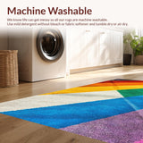 Ultra Soft Area Rug, Non Slip, Stain Resistant, Washable Area Rugs for Living Room, Bedroom, Abstract Geometric Black and White Bedroom Rug(Yellow)