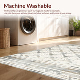 Ultra Soft Area Rug, Non Slip, Stain Resistant, Washable Area Rugs for Living Room, Bedroom, Rustic Southwestern Geometric Flair(Gray)
