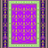 Ultra Soft Area Rug, Non Slip, Stain Resistant, Washable Area Rugs for Living Room, Bedroom, Rustic Purple and Green Palette(Purple)