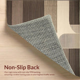 Ultra Soft Area Rug, Non Slip, Stain Resistant, Washable Area Rugs for Living Room, Bedroom, Chic Western Patterned Accent(Gray)