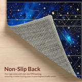 Ultra Soft Area Rug, Non Slip, Stain Resistant, Washable Area Rugs for Living Room, Bedroom, Whimsical Starlit Patterned Appeal(Blue)