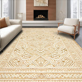Beige Ivory Micro Loop Tribal Art Runner(Beige)