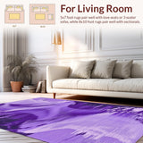 Ultra Soft Area Rug, Non Slip, Stain Resistant, Washable Area Rugs for Living Room, Bedroom, Serene Plush Cloud-Like Texture(Purple)