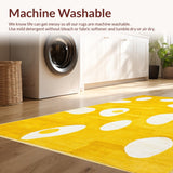 Ultra Soft Area Rug, Non Slip, Stain Resistant, Washable Area Rugs for Living Room, Bedroom, Elegant Cozy Shaggy Appeal(Yellow)