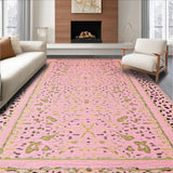 Ultra Soft Area Rug, Non Slip, Stain Resistant, Washable Area Rugs for Living Room, Bedroom, Contemporary Pink Animal Aesthetic(Pink)