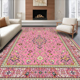 Ultra Soft Area Rug, Non Slip, Stain Resistant, Washable Area Rugs for Living Room, Bedroom, Artistic Pink Abstract Design(Pink)