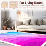 Ultra Soft Area Rug, Non Slip, Stain Resistant, Washable Area Rugs for Living Room, Bedroom, Unicorn Aesthetic Toddler Room Plush Rug(Blue)