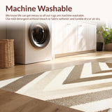 Ultra Soft Area Rug, Non Slip, Stain Resistant, Washable Area Rugs for Living Room, Bedroom, Ivory Beige High Traffic Bedroom Carpet(Beige)