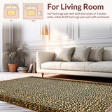 Ultra Soft Area Rug, Non Slip, Stain Resistant, Washable Area Rugs for Living Room, Bedroom, Chic Abstract Animal Texture(Beige)