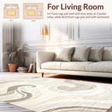 Elegant High Low Abstract Swirls(Beige)