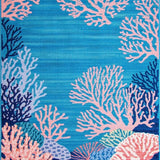 Chic Coral Symmetrical Craftsmanship(Blue)