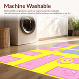 Ultra Soft Area Rug, Non Slip, Stain Resistant, Washable Area Rugs for Living Room, Bedroom, Joyful Creative Expression Theme(Yellow)