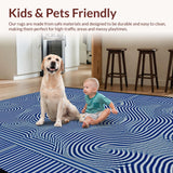 Energetic Multi Color Spiraling Motif(Blue)