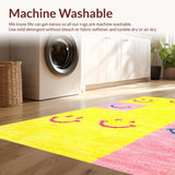 Ultra Soft Area Rug, Non Slip, Stain Resistant, Washable Area Rugs for Living Room, Bedroom, Charming Cartoon-Inspired Decor(Yellow)