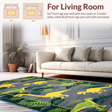 Jurassic Jungle Leaf Composition(Gray)