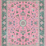 Ultra Soft Area Rug, Non Slip, Stain Resistant, Washable Area Rugs for Living Room, Bedroom, Exquisite Rustic Botanical Charm(Pink)