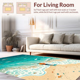 Ultra Soft Area Rug, Non Slip, Stain Resistant, Washable Area Rugs for Living Room, Bedroom, Humorous Fishing Doormat for Porch Entryway(Blue)