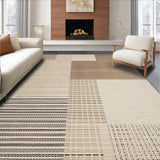 Ultra Soft Area Rug, Non Slip, Stain Resistant, Washable Area Rugs for Living Room, Bedroom, Inviting Rustic Minimalist Look(Beige)