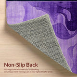 Ultra Soft Area Rug, Non Slip, Stain Resistant, Washable Area Rugs for Living Room, Bedroom, Vibrant Soft Gradient Design(Purple)