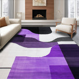 Ultra Soft Area Rug, Non Slip, Stain Resistant, Washable Area Rugs for Living Room, Bedroom, Elegant Distressed Textured Pattern(Purple)