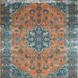 Ultra Soft Area Rug, Non Slip, Stain Resistant, Washable Area Rugs for Living Room, Bedroom, Whimsical Colorful Trellis Design(Orange)