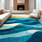 Contemporary Swirling Aquatic Design(Blue)