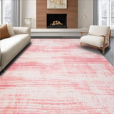 Ultra Soft Area Rug, Non Slip, Stain Resistant, Washable Area Rugs for Living Room, Bedroom, Chic Dusty Rose Swirl Design(Pink)