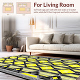 Contemporary Abstract Diamond Layout(Yellow)