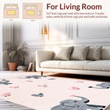 Contemporary Cozy Elephant Illustration(Pink)