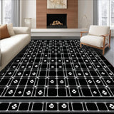 Ultra Soft Area Rug, Non Slip, Stain Resistant, Washable Area Rugs for Living Room, Bedroom, Unique Fluffy Black Animal Impression(Black)