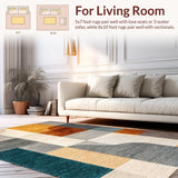 Ultra Soft Area Rug, Non Slip, Stain Resistant, Washable Area Rugs for Living Room, Bedroom, Soft Large Minimalist Dining Room Non-Slip Rug(Gray)