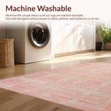 Ultra Soft Area Rug, Non Slip, Stain Resistant, Washable Area Rugs for Living Room, Bedroom, Charming Pink Bow Accent Rug with Sweet Design(Pink)