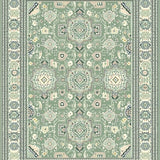 Ultra Soft Area Rug, Non Slip, Stain Resistant, Washable Area Rugs for Living Room, Bedroom, Rustic Soft Sage Floral Design(Green)