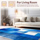 Ultra Soft Area Rug, Non Slip, Stain Resistant, Washable Area Rugs for Living Room, Bedroom, Contemporary High Traffic Dining Area Non-Shedding Carpet(Gray)