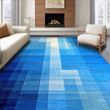 Ultra Soft Area Rug, Non Slip, Stain Resistant, Washable Area Rugs for Living Room, Bedroom, Whimsical Abstract Expressionist Style(Blue)