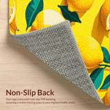 Ultra Soft Area Rug, Non Slip, Stain Resistant, Washable Area Rugs for Living Room, Bedroom, Playful Bright Yellow Whimsy(Yellow)