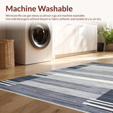 Ultra Soft Area Rug, Non Slip, Stain Resistant, Washable Area Rugs for Living Room, Bedroom, Luxurious Textured Paw Print Theme(Gray)