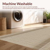 Ultra Soft Area Rug, Non Slip, Stain Resistant, Washable Area Rugs for Living Room, Bedroom, Minimalist Neutral Waffle Weave Style(Beige)