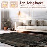 Ultra Soft Area Rug, Non Slip, Stain Resistant, Washable Area Rugs for Living Room, Bedroom, Classic Warm Toned Animal Print(Brown)