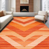 Ultra Soft Area Rug, Non Slip, Stain Resistant, Washable Area Rugs for Living Room, Bedroom, Vibrant Shaggy Abstract Aesthetic(Orange)