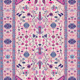 Ultra Soft Area Rug, Non Slip, Stain Resistant, Washable Area Rugs for Living Room, Bedroom, Lively Multicolor Organic Shapes(Pink)